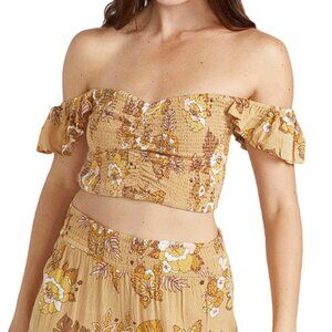 VOLCOM Women's Sun Keep Cami Top Size L In Tropic Yellow
